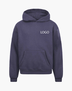 เสื้อฮู้ดดี้โอเวอร์ไซส์แบบหนาพิเศษ ผ้าฝ้ายฟลีซพรีเมียม ปักโลโก้ รับผลิตแบบ OEM ODM - Product Image 4