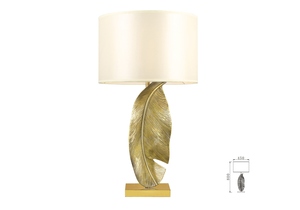 Modern luxury silver <b>feather</b> sculpture table lamp black fabric <b>shade</b> Art Deco bedside living room home decor desk <b>light</b> - Product Image 2