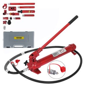 Kit di Riparazione per Carrozzeria Portatile con Martinetto Idraulico da 10 Tonnellate, Pistone di Sollevamento e Tubo da 2M per Auto - Product Image 1