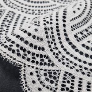 Bande de dentelle extensible légère abstraite 20 cm en nylon et élasthanne tricotée pour soutien-gorge de mariage et lingerie - Product Image 6