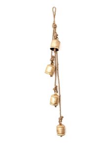 ROSHAN HANDICRAFTS RH-P028 Ensemble de clochettes en métal doré moderne, taille et forme personnalisables, écologique, fait main, décoration rustique de Noël - Product Image 5