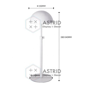 ที่ตั้งโชว์หมวกสแตนเลสสตีลสำหรับร้านค้าปลีกทำจากโลหะเชิงพาณิชย์ที่ทันสมัย - Product Image 3