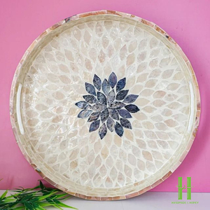 Bandeja de Servir de Nácar al por Mayor, Hecha a Mano, Ecológica, Decorativa para el Hogar, Hotel, Bodas y Decoración de Mesa - Product Image 2