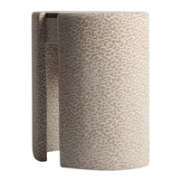 Table de toilette Roxenne beige léopard personnalisée, rembourrée, avec miroir et tabouret – Vente en gros