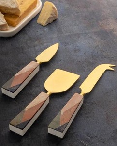 Luxury Stainless Steel <b>Cheese</b> Knife <b>Set</b> with <b>Cheese</b> Spreader and Butter Spreader Modern Kitchenware Tools Custom Box Packaging - Product Image 4
