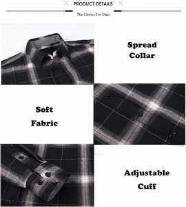 Chemises en flanelle imprimées pour hommes OEM/ODM, été, brossées, 100% coton, manches longues, séchage rapide, respirantes, écologiques, pour le travail en extérieur et le quotidien - Product Image 6