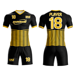 Ensemble de maillots de football personnalisés, tenue de football durable en polyester, vêtements d'équipe, fabricant de vêtements de sport en gros OEM ODM, usine de football - Product Image 4