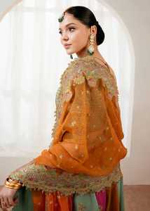 Robe de mariée traditionnelle indienne pakistanaise en soie Lehenga Choli pour femmes, réversible, longue jusqu'au sol, vêtements ethniques multicolores brodés - Product Image 3