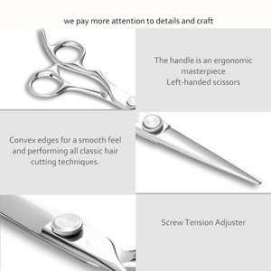 7.5inch Straight <b>Left</b> <b>handed</b> <b>Scissors</b> JAPAN 440C Steel Sharp Hardness Stainless Steel Handle Barber Shears Hair - Product Image 5