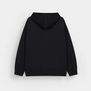 Sweat à capuche tendance en coton 100% avec fermeture éclair, doublure double et poche latérale - Product Image 6