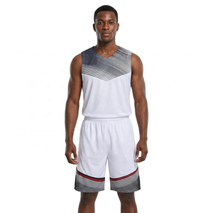 <b>Top</b> Selling Custom Team Name Sublimation Printed Sleeveless V-neck <b>Basketball</b> Uniform Wholesale OEM Service 100% Polyester - Product Image 1