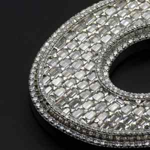 Colgante de Plata con Moissanita VVS Color D, Joyería Hip Hop Iced Out con Número de Rapero, Amuleto Elegante - Product Image 3