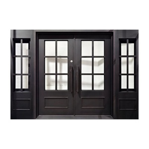Royal Luxury KHP-DG-003 Premium Outdoor Main Gate Made Rust-Resistant Wrought Iron Modern Design Waterproof Easy Use <b>Swing</b> - Product Image 1