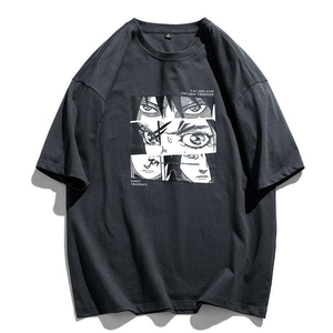 T-shirt décontracté pour homme 2026, coupe oversize, impression personnalisée du logo sur le devant, style vintage, respirant, col rond, épaules tombantes, jersey épais - Product Image 5