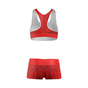 Ensemble de yoga deux pièces pour femmes grandes tailles, taille haute, sans manches, col rond, tissu en nylon et élasthanne écologique, extensible dans les quatre sens - Product Image 2