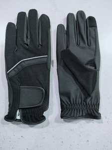 Fourway Back Synthetic Leather Full <b>Finger</b> Horse Riding Gloves Cotton Polyester Spandex Non-slip Unisex Equestrian Gloves - Product Image 2