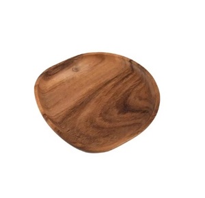 Assiettes à dîner rondes en bois d'acacia modernes personnalisées, écologiques, plats indiens avec surface lisse pour la consommation alimentaire - Product Image 1