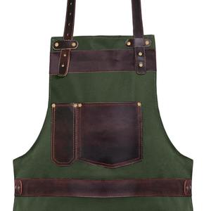 Delantal de Lona Encerada de Lujo con Cremallera y Correa Ajustable para Chef, Barbacoa, Barista, Barbero, Carpintería, Taller, Equipo Utilitario LCA-0003 - Product Image 5