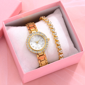 8607 Juego de 2 Relojes de Lujo para Mujer con Brazalete, Conjunto de Relojes de Moda para Dama, Relogio Feminino - Product Image 4