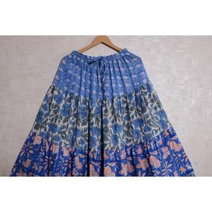 Falda Larga de Algodón Hecha a Mano con Parches, Estilo Bohemio, Maxi, India, Vintage, Estilo Gitano para Mujer - Product Image 5