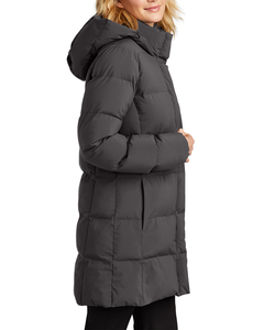 Winter Fashion Black Hooded Zipper <b>Fur</b> Women's Long Customized Breathable Windproof Wool Linen <b>Lined</b> Puffer Long Parka <b>Jacket</b> - Product Image 1