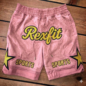 กางเกงบาสเก็ตบอลตาข่ายผู้ชายแบบสั่งทำพิเศษ REXFIT SPORTS ปักโลโก้สไตล์วินเทจ กางเกงกีฬาสำหรับผู้ชาย - Product Image 4