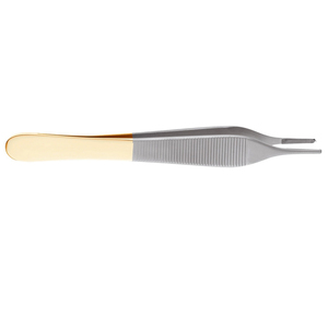 Pince à tissus TC Adson 12 cm, 1x2 dents, en carbure de tungstène, à dents, pour chirurgie plastique, manuelle, certifiée CE Classe II - Product Image 2