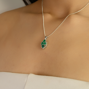 Pendentif en argent sterling S925 le plus vendu, taille émeraude, bijoux fins de luxe, plaqué rhodium, minimaliste, pour femme, anniversaire - Product Image 4