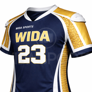 ชุดเสื้อลาครอสแบบกำหนดเอง ชุดยูนิฟอร์มระบายอากาศ แห้งเร็ว พิมพ์ลายตามสั่ง พร้อมชื่อทีม ไซส์ใหญ่ ชุดทีม ผลิตโดยโรงงาน OEM รับสั่งซื้อจำนวนมาก - Product Image 3