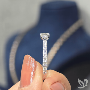 Anillo Solitario de Diamante Cultivado en Laboratorio con Corte Cojín de 0.5ct, Certificado por IGI, en Oro Sólido de 10K, para Compromiso, Boda o Aniversario - Product Image 4