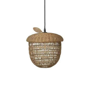 Best Choice High Quality Woven Rattan Apple Lampshade Wall <b>Hanging</b> And <b>Ceiling</b> Lamp Cover For Kids Bedroom And Nursery <b>Decor</b> - Product Image 4