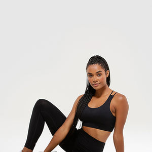 Soutien-gorge de sport d'été pour femme - Sans armatures, respirant, avec dentelle décorative, bretelles réglables, forme triangle, options de couleurs personnalisées, uni - Product Image 5