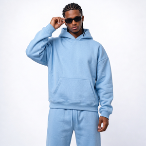 Hoodies en coton à marque privée, 420 g/m², molleton brossé, coupe oversize avec poignets côtelés pour les marques de streetwear - Product Image 6