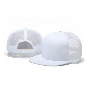 Fashion Adjustable Hip-Hop 6 Panel Snapback <b>Cap</b> Casual <b>Flat</b> Brimmed Mesh Trucker Hats for Men and Women - Product Image 4