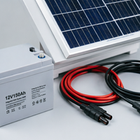 Système solaire hors réseau tout-en-un 300W avec onduleur MPPT à onde sinusoïdale pure, batterie lithium-ion 12V 150Ah pour la sauvegarde à domicile