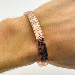 Brazaletes de Cobre de Diseño Personalizado para Mujer, Joyería Artesanal Hecha a Mano, Proveedor al por Mayor - Product Image 2