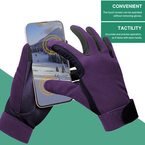 Gants d'équitation en cuir OEM personnalisés, gants de course équestre, gants de sécurité pour équitation, gants tactiles antidérapants pour sport équestre - Product Image 5