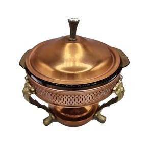 Plat à réchaud de luxe noir à finition miroir avec découpes de motifs arabes, idéal pour les buffets, les mariages et la restauration professionnelle - Product Image 2