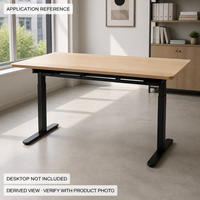 Cadre de bureau électrique moderne à double moteur et deux niveaux en métal avec contrôle de mémoire pour projets de bureau personnalisés