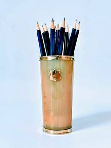 Luxury Buffalo Cow Horn <b>Wine</b> <b>Goblet</b> for Home Bar Natural Horn <b>Wine</b> Glass Handmade Artisan Drink ware with Metal work - Product Image 3