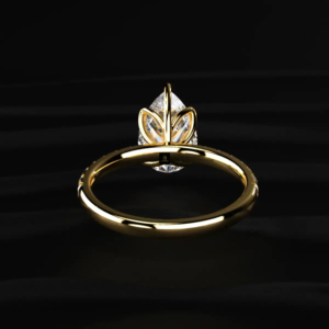Anillo Solitario con Diamante Cultivado en Laboratorio, Diseño Floral con Engaste de Puntas, Certificado IGI, Oro, Plata, Oro Amarillo, Oro Blanco, Oro Rosa - Product Image 2