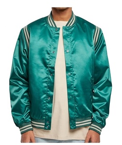 Hot Sale Satin Varsity <b>Jacket</b> Customized Color Embroidered <b>Patch</b> Plus Size Waterproof Feature Letternman Style - Product Image 1