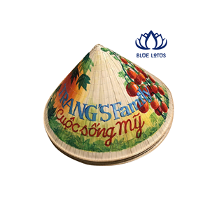 Produit phare : Non La vietnamien sculpté en forme de calebasse, écologique |   Artisanat naturel durable pour la décoration et les accessoires de restaurant - Product Image 1