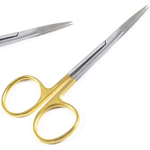 Vente flash - Ciseaux à iris professionnels SURGIMPEX en acier inoxydable, manche doré, ciseaux chirurgicaux médicaux de haute qualité, certifiés CE - Product Image 2