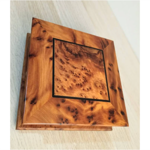 Handmade Burl Wood Jewelry <b>Box</b> 4-<b>Drawer</b> Rotating <b>Storage</b> Organizer Vintage Luxury Decorative Wooden Treasure Case for Gifts - Product Image 5