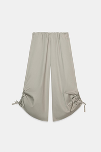 2026 Summer New Vintage Loose Casual Fashion Mid-Waist Drawstring Adjustable Hem Wide-Leg Anti-Pilling <b>Pants</b> - Product Image 4