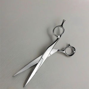 Ciseaux de coiffure haut de gamme pour droitiers, en acier inoxydable japonais, lame incurvée, manche aiguisé, modèle de marque personnalisé de Taïwan - Product Image 4