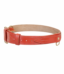 Dusty Orange Leather Cross Shoulder Belt with Brass Hardware Adjustable Strap - Product Image 2