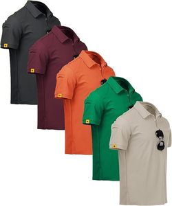 T-shirt de golf pour homme personnalisable avec logo, 100 % polyester respirant, séchage rapide, écologique, décontracté, en piqué, à manches courtes - Product Image 3