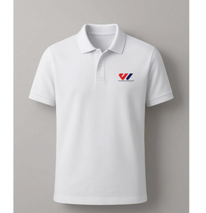 Men's <b>White</b> <b>Polo</b> Shirt Short Sleeve Knitted Cotton Casual Golf <b>Top</b> Custom Logo Uniform Workwear OEM ODM - Product Image 2